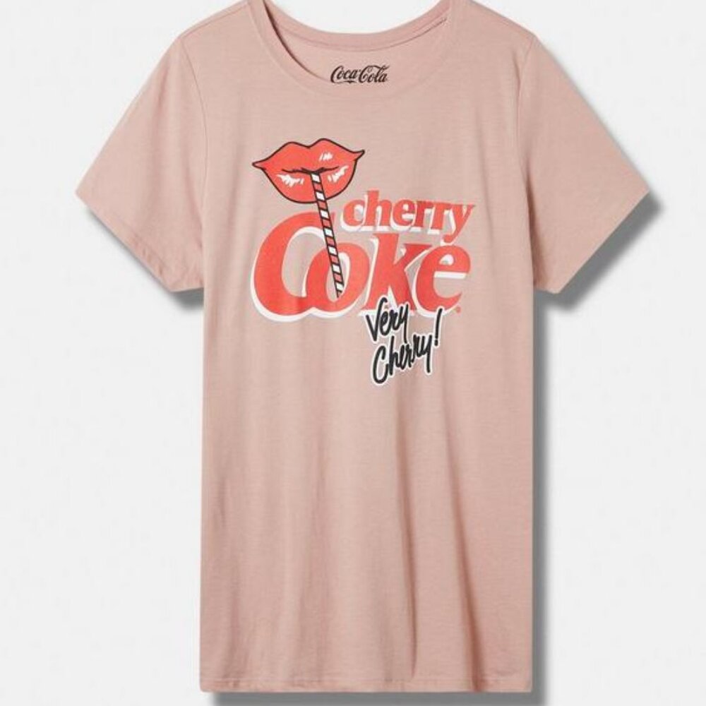 Torrid Pink Cherry Coke Slim Fit Tee 2x 2